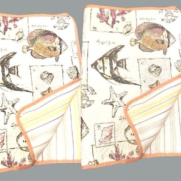 Nicole Miller At The Sea Cora King Quilted Pillow Shams 21 in. x 37 in. - Picture 1 of 1